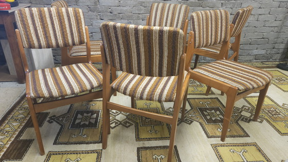 Image 1 of Set of 6 vintage Scandinavian chairs, 1970s