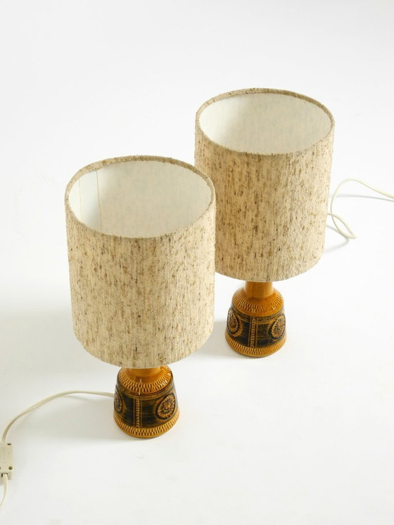 Image 1 of Una coppia di bellissime piccole lampade da tavolo in ceramica di Cloos & Co., anni '60