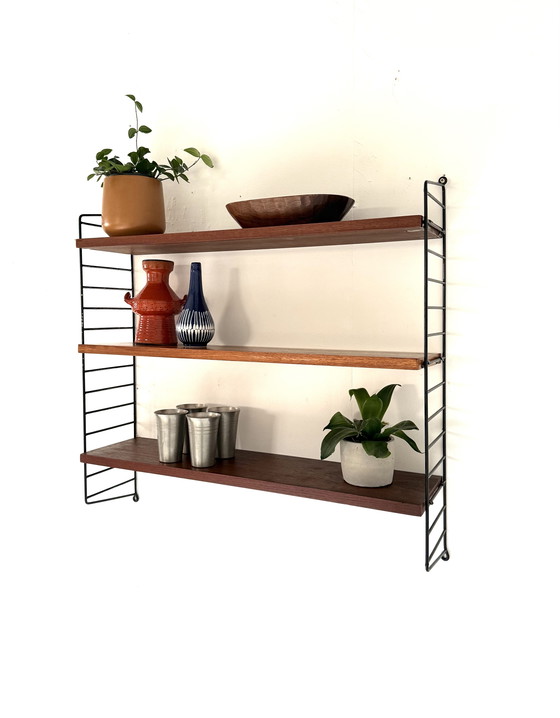 Image 1 of Vintage teak wall rack, Nisse String '60
