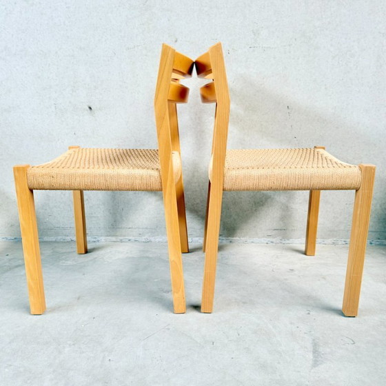 Image 1 of 4 sedie da pranzo Jl Moller Papercord