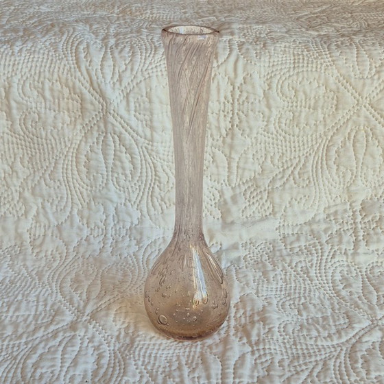 Jarrón soliflore La Rochère de cristal burbuja rosa – Soplado a mano – Jarrones, Glass (photo 11 of 11)