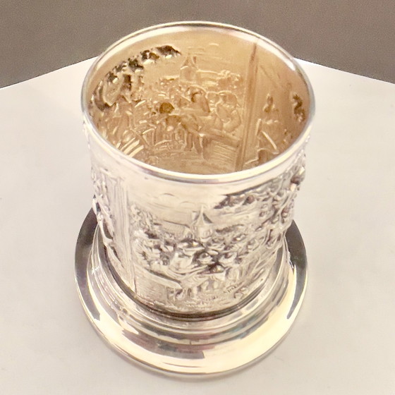 Image 1 of Porta cucchiaio H. Hooijkaas placcato argento. HH90