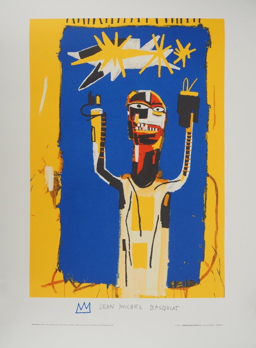 Jean-Michel Basquiat: Sign of Welcome, signierte Lithografie – lithos zeefdrukken, Paper