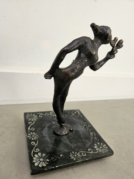 Image 1 of Vintage Bronzen beeld "Dansende Liefde" 