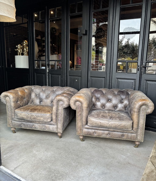 Ensemble Chesterfield Clubfauteuils