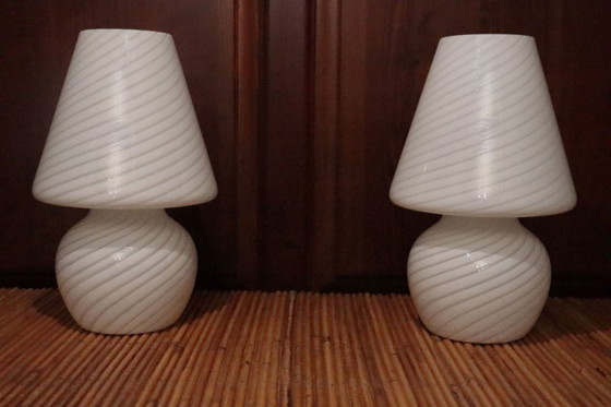 Image 1 of Paar Italiaanse Murano-lampen