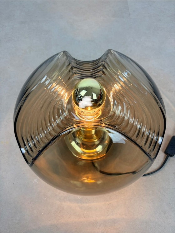 Peill Putzler Brass Futura Wave Table Lamp – Peill & Putzler, Glass (photo 10 of 12)