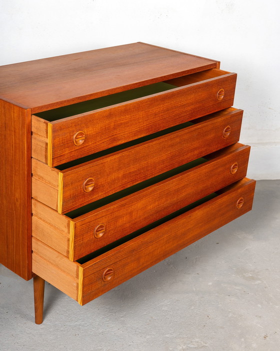 Image 1 of Mid Century 4 Drawers Danish Commode Made Of Teak