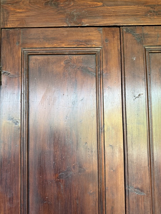 Image 1 of Armadio antico italiano fine 800 in legno 