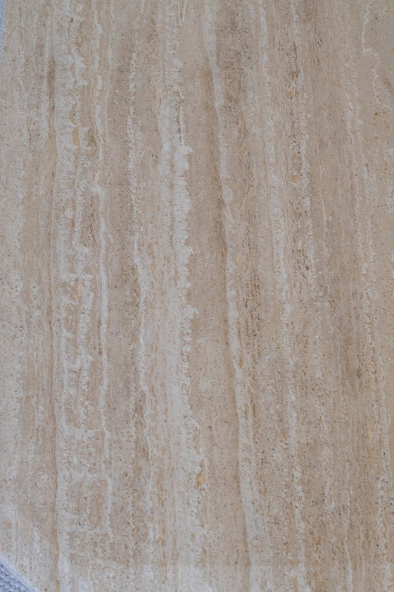 Vintage travertin salontafel, Travertine, Steen, Beige (foto 10 van 10)