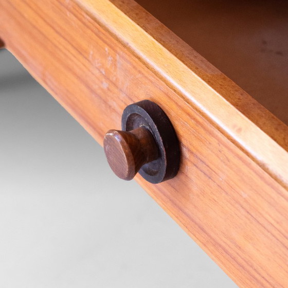1x Vintage Italian Freestanding Teak Bookcase / Wall Unit in the Style of Dassi – Brass, Wood (photo 14 of 16)