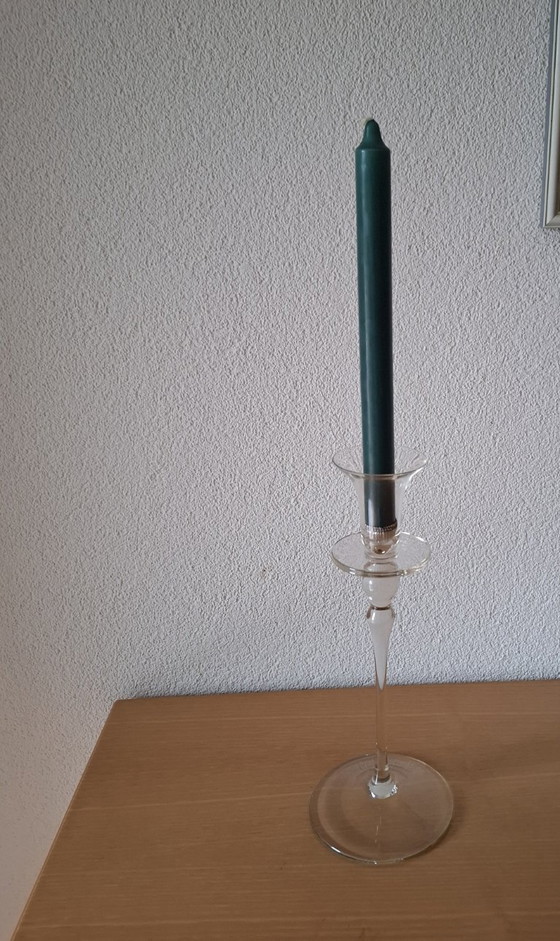 Bellissimo portacandele in vetro robusto su base.🕎 (photo 8 of 13)