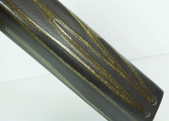 Image 1 of slim VASE ditmar urbach teplice dark and light green 