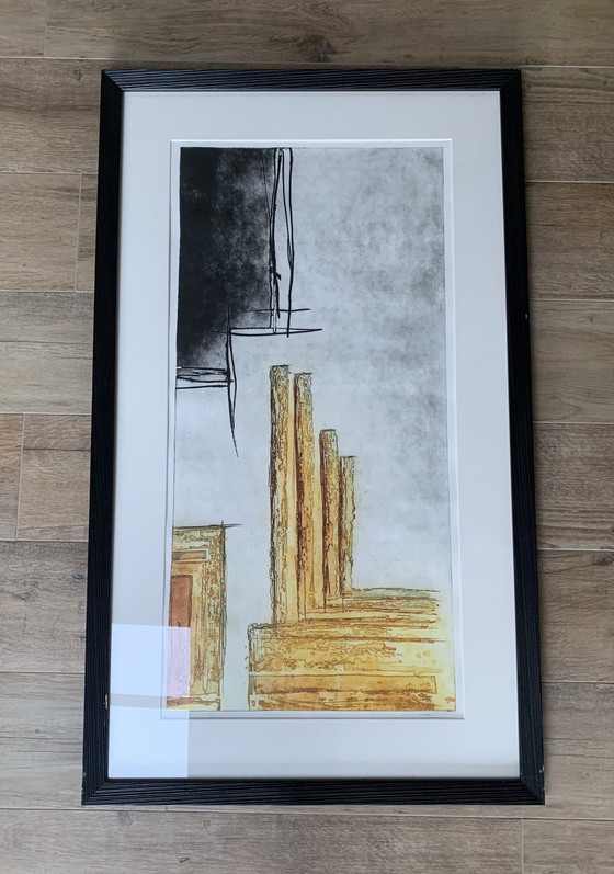 Image 1 of Etching Work By Artist Olivier Beijn. Concerns The 4Th Print In A Limited Edition Of 30 Pieces And Is Personally Signed.