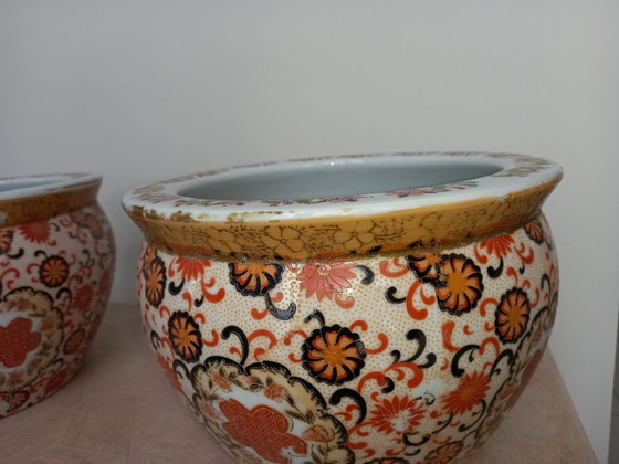 Coppia di Vasi per piante asiatici, Ceramica, Nero (foto 5 di 5)