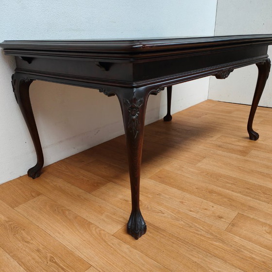 Image 1 of Vintage Chippendale country dining table extendable dining table