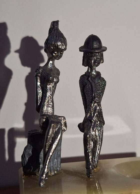 vide-poche / asbak 'Les Amoureux' – Decoratieve objecten, Metaal, Steen (photo 2 of 8)