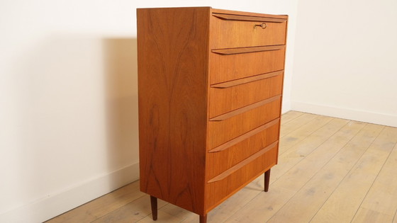 Image 1 of Vintage Deense ladekast | Teak | 6 lades | 108 cm