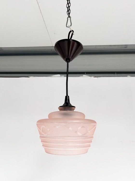 Lampada da soffitto in vetro rosa (ciascuna), anni '60 – Lampade a sospensione, Glass, Vintage (photo 7 of 10)
