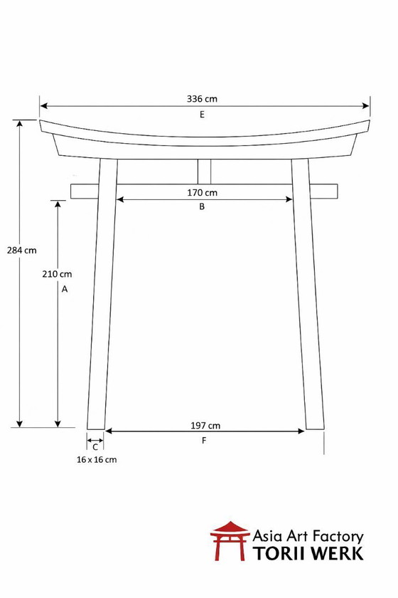Image 1 of Porta giapponese Myōjin Torii 284 × 336 cm per giardini e paesaggi