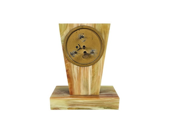 Image 1 of Pendule - Marbre - Style Art déco - mécanisme à remontage - Seconde moitié du XXe siècle