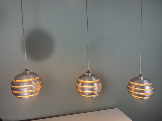 Image 1 of Sweeping retro Space Age Mercur pendants from Eglo,