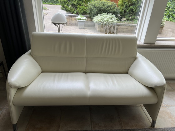 Image 1 of 3 Leolux sofas in cream Senso leather, color 9080