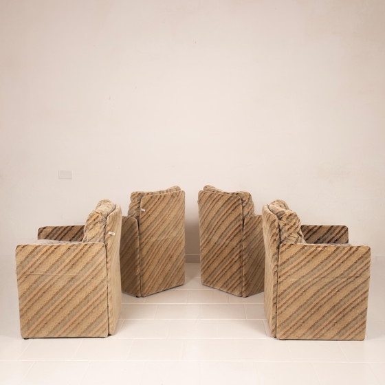 Set van 4 Salpol Fauteuils van Angelo Mazzola in samenwerking met Missoni – Velvet (photo 4 of 19)