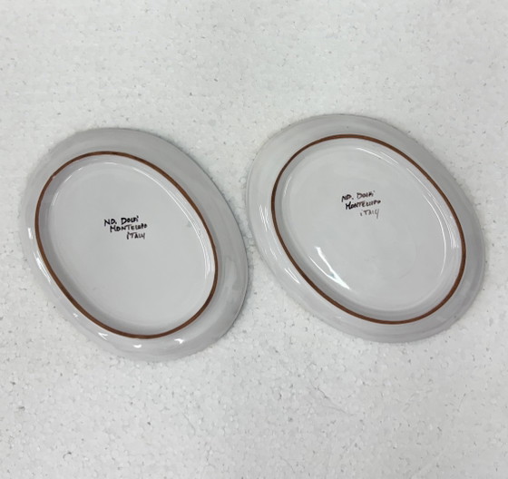 Image 1 of Coppia di piattini in ceramica  ND DIOLFI  Montelupo
