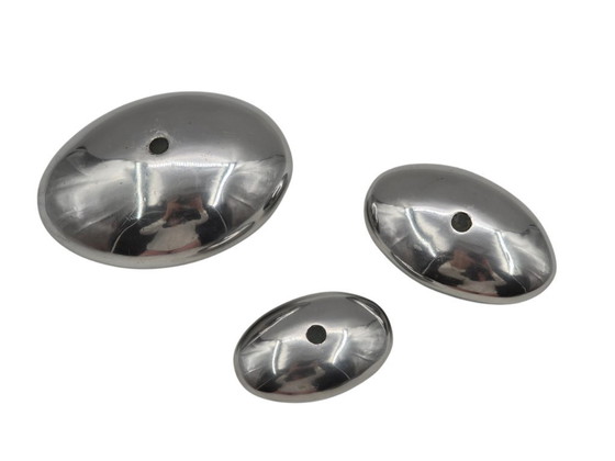 Image 1 of Set di 3 ciottoli decorativi in ​​alluminio massiccio