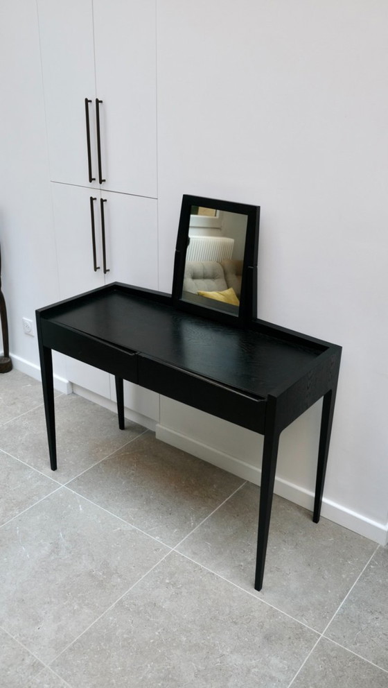 Dressing Table and Chairs in Blackened Wood (photo 5 of 8)