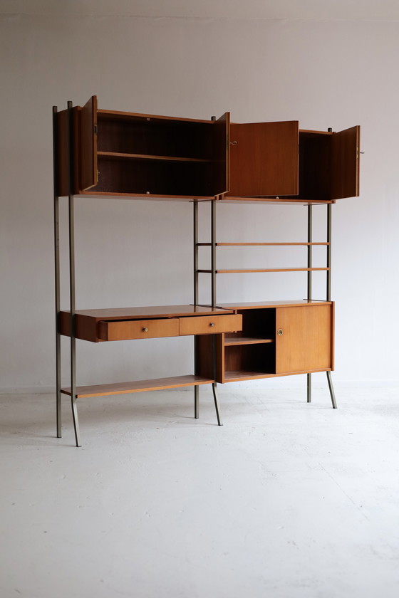 Image 1 of Vintage freestanding wall unit 1950s 1960s