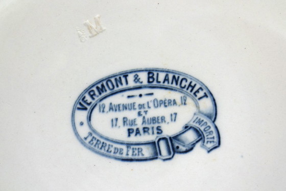 Image 1 of 2 piatti con piede, Terre de fer Vermont & Blanchet, 1900 circa