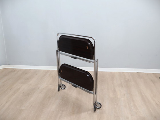 Image 1 of Carrello di servizio pieghevole vintage / carrello da bar design anni '60