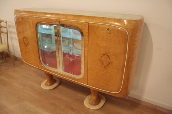 Image 1 of Vittorio Dassi Mid Century Modern Bar Sideboard | Vintage Wooden Furniture for Dining Room 1950
