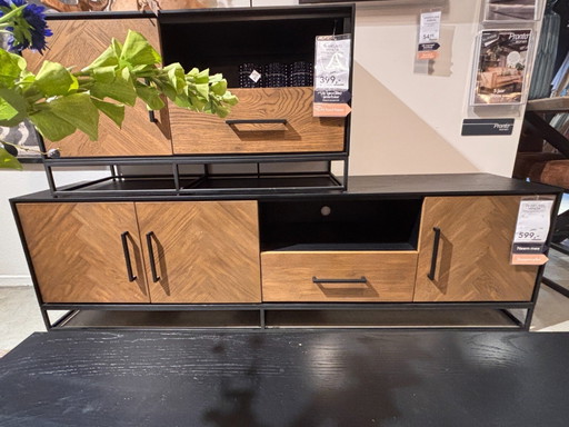 Vinito - naturel /zwart – Pronto Wonen, tv meubelen, Metal