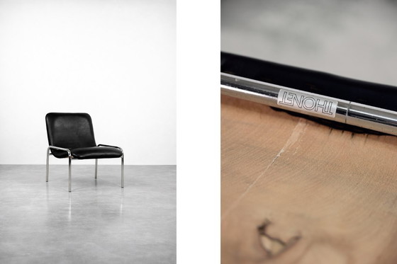 Image 1 of Vintage minimalistische chromen fauteuils van Thonet, jaren 70, set van 2