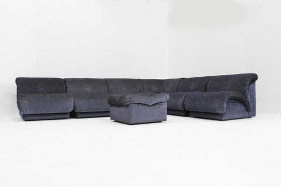 Image 1 of Vintage Italiaanse modulaire bank Doimo Salotti jaren 70 set van 7