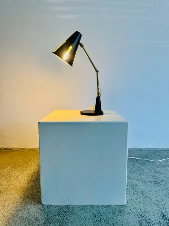 Sun Series (Zonneserie) Desk Lamp by H. Busquet for Hala Zeist, The Netherlands, 1950s – Table lamps, Metal (photo 7 of 9)