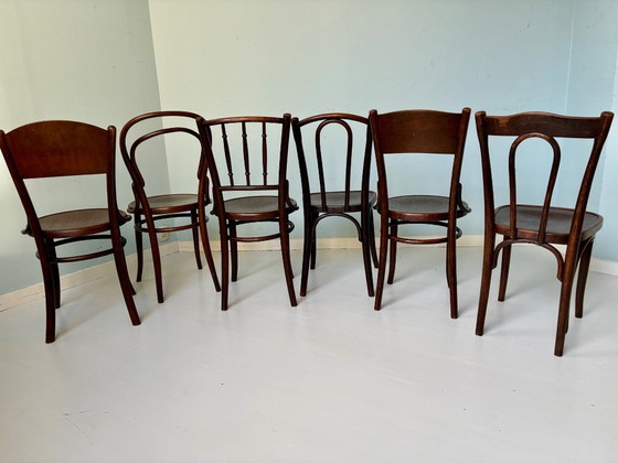 Image 1 of 6 Mixed Thonet chairs