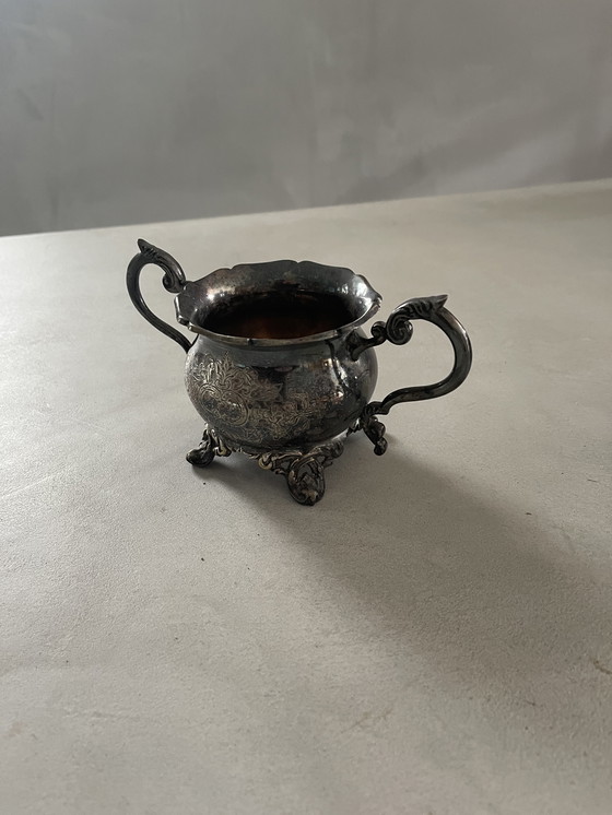 Image 1 of Verzilverde koffie-thee set  3 delig. 