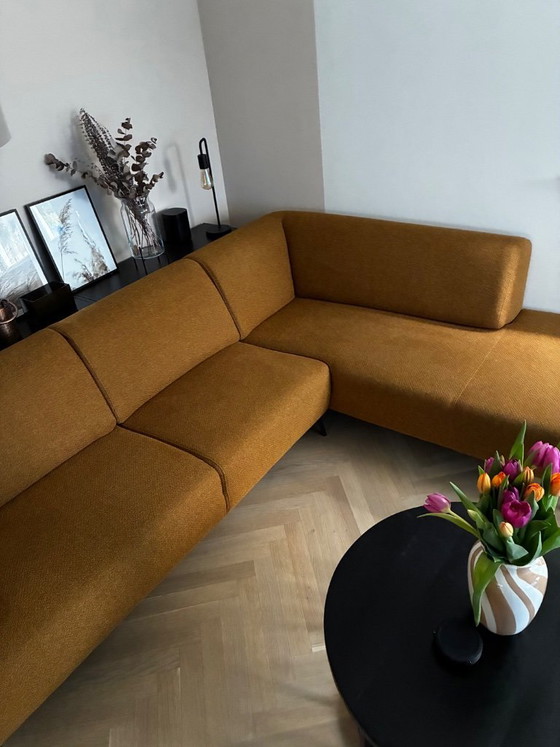 Image 1 of Canapé d'angle Montel avec pouf assorti