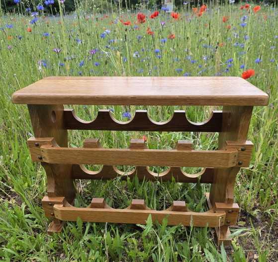 Image 1 of Solid Oak Wine Rack 8 Bottles 60s/70s