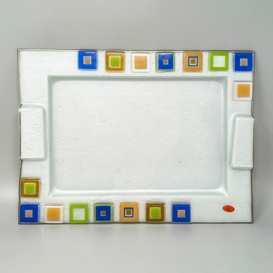 Image 1 of Plateau étonnant des années 1970, signé Albatros, en verre de Murano. Fabriqué en Italie.