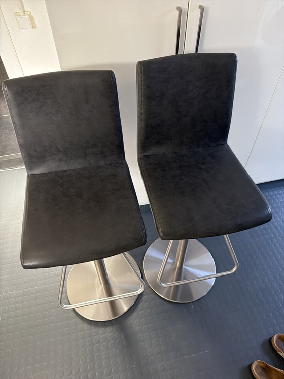 Verstelbare barkrukken grijs – Metal, Textile (photo 5 of 5)
