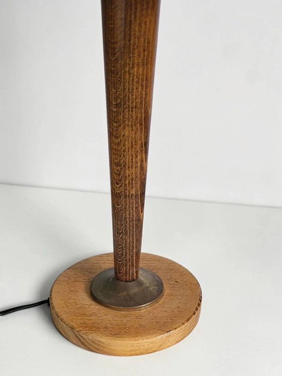 Unilux Design Mazda Lamp 1960s – Table lamps, Wood, Cotton, Vintage (photo 4 of 10)