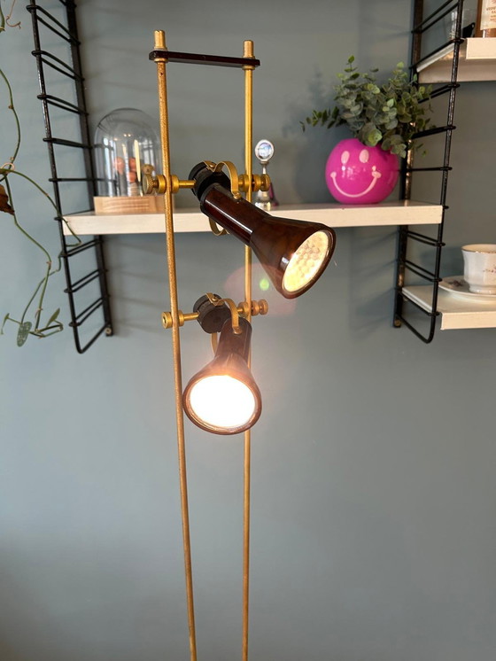 Image 1 of Lampadaire vintage en laiton
