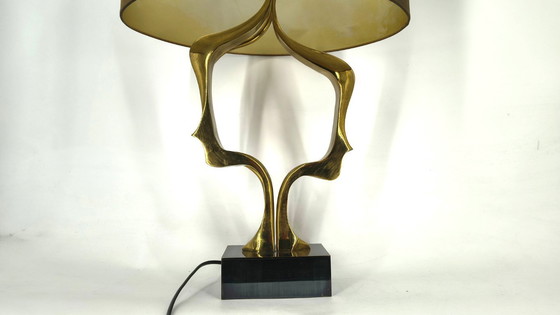 Image 1 of Bronze table lamp by Willy Daro, 1970s
