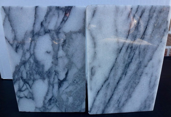 Image 1 of Vintage marmeren Boekensteunen (2)