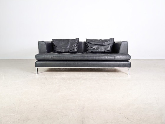 Image 1 of Divano originale de Sede DS-0040 in pelle, due posti, nero